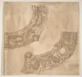 Agostino Mitelli, Two Designs for the Decoration of a Circular Frieze or Cornice