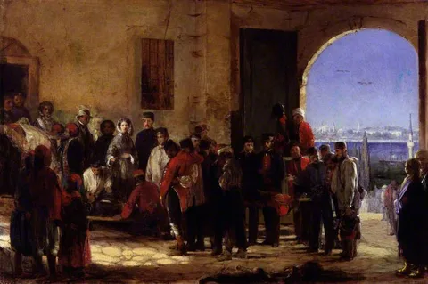 Jerry Barrett, Florence Nightingale receiving the Wounded at Scutari'