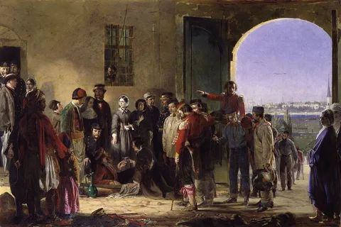 Jerry Barrett, The Mission of Mercy: Florence Nightingale receiving the Wounded at Scutari