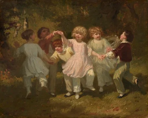 Hugues Merle, Children Playing in a Park