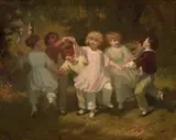 Hugues Merle, Children Playing in a Park