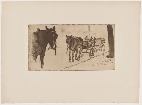 Eugène Béjot, Station de fiacre (Cab Stand)