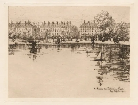 Eugène Béjot, The Basin of the Tuileries