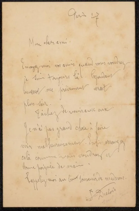 Jules Desbois, Brief aan Philip Zilcken