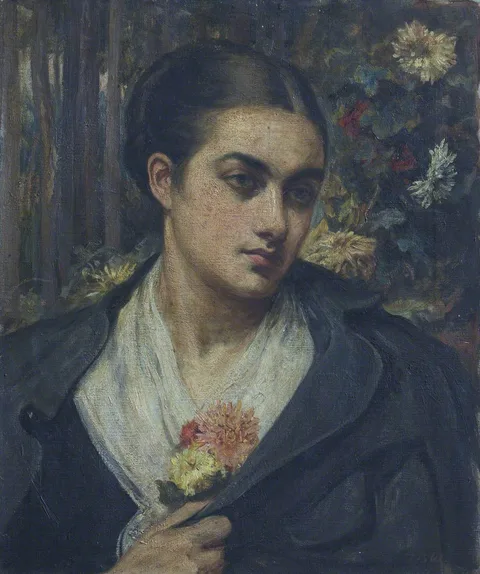 Theodore Blake Wirgman, An Unknown Young Woman with a Corsage (Agatha ?)