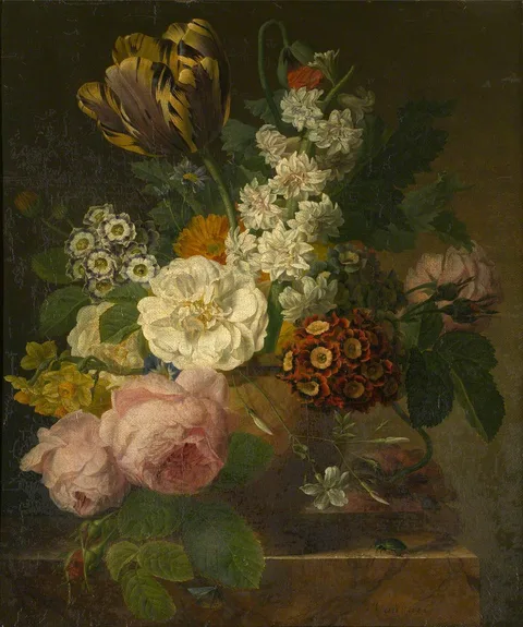Jan Frans van Dael, Summer Flowers on a Ledge