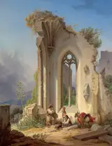 Wilhelm Gail, Abbey in Ruins in Valencia Countryside