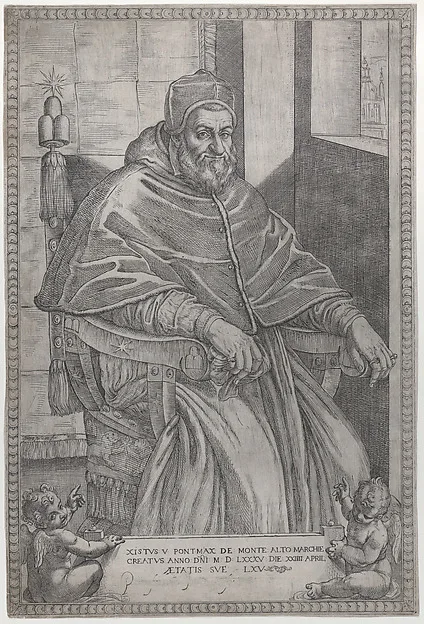 Pietro Facchetti, Portrait of Pope Sixtus V