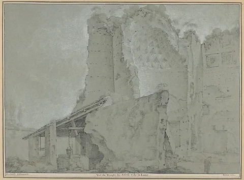 Jean Barbault, Temple of the Sun and the Moon in Rome