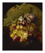 Jean-Baptiste Robie, Still Life with Fruit and Flowers