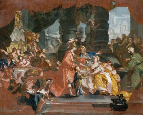 Claudio Francesco Beaumont, The Banquet of Alexander and Roxana