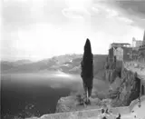 Louis Kolitz, Italian landscape, street at the shore