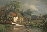 John Robinson Tait, Landscape with Watermill