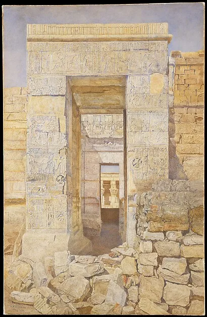 Henry Roderick Newman, East Entrance, Room of Tiberius, Temple of Isis, Philae