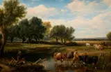 Henry Brittan Willis, Cattle Watering at a Stream