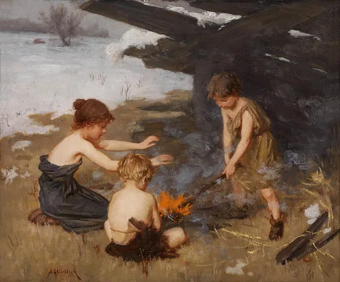 Simon Glücklich, The camp fire