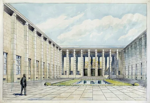 Bronisław Gembarzewski, View of the National Museum in Warsaw.