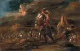 Pieter Hofman, A cavalier trying to kill a standard bearer during a Battle