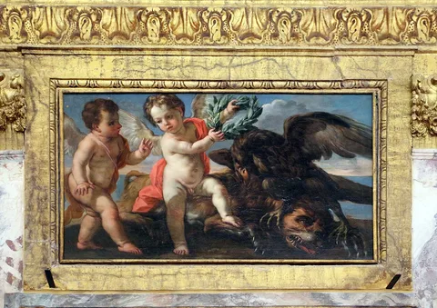 Niccola Ricciolini, Putto crowning with laurel the eagle that defeated the lion