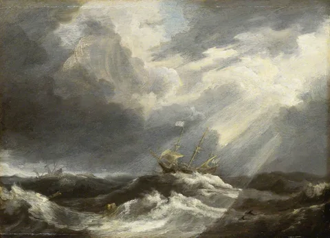 Julius Porcellis, Sunlight on a Stormy Sea