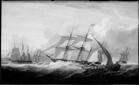 John Christian Schetky, HMS Columbine and Other Vessels off Lisbon