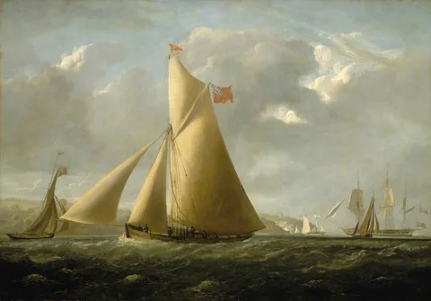 John Christian Schetky, The cutter yacht 'Gazelle' off Cowes