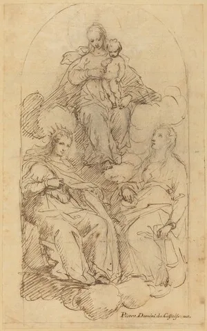 Pietro Damini, The Virgin and Child Adored by Saint Catherine and Another Female Saint