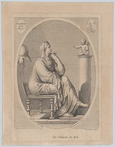 Charles-Louis Simonneau, Grandeur de la pierre, after Eliz. Cheron