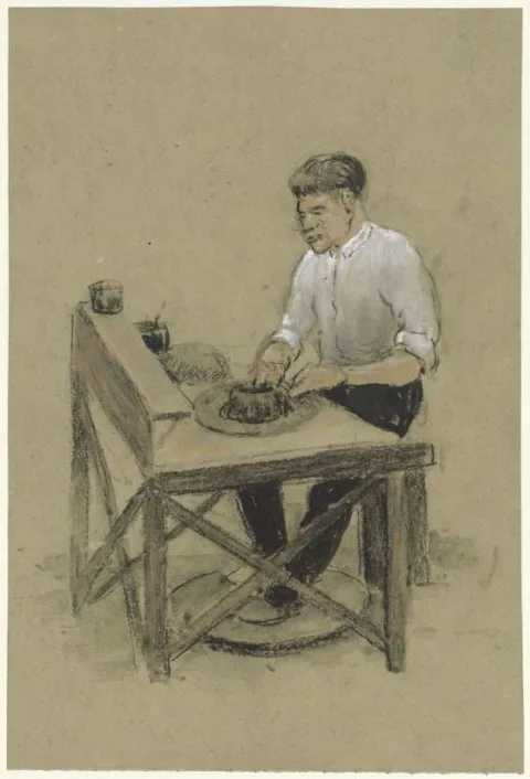 Herman Heijenbrock, Pottenbakker aan zijn draaischijf