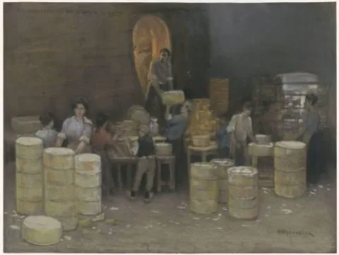 Herman Heijenbrock, Het inzetten van het aardewerk in de oven van De Sphinx te Maastricht