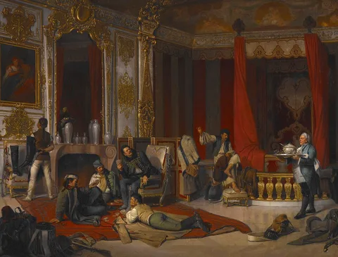 Josef Munsch, A Military Bivouac in a Royal Palace