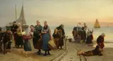 Henri Bource, On the Beach, Scheveningen, Holland