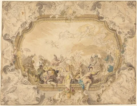 Anton Kern, A Ceiling with Apollo Presiding over Military and Historical Learning