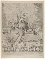 Ambrogio Brambilla, The firework display called 'Girandola' at the Castello Sant'Angelo in Rome