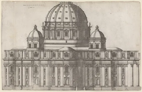 Ambrogio Brambilla, Longitudinal View of Saint Peter's, Rome