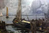 Hans Looschen, Fiord landscape with sailing boats