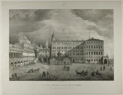 Charles-Caïus Renoux, View of the Former Palace of the Czars, from Views of Moscow