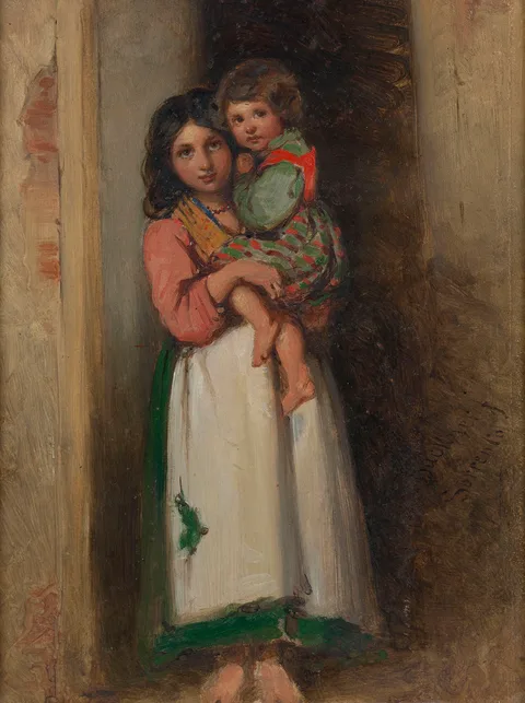 Richard Buckner, A Neapolitan peasant girl with a child