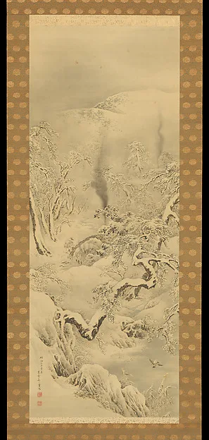 Mori Kansai, Charcoal Kiln in Snow