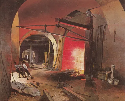Carl Geyling, Three workers in the ironworks.