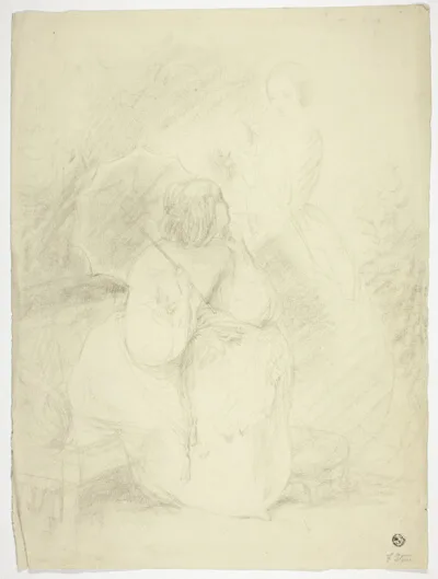 Frank Stone, Two Women in a Park