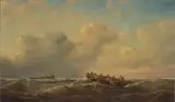 Ary Pleijsier, Coastal View with Fishing Boats