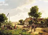 Carsten Henrichsen, Father and son walking to the fair with two cows.
