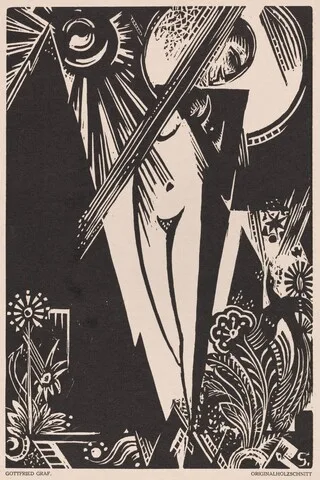 Gottfried Graf, Untitled (Girl with Bird of Paradise)