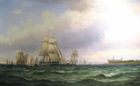 Edvard Skari, Navy frigate at Kronborg Castle