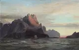 Edvard Skari, View from Vaagekallen at Lofoten in Norway