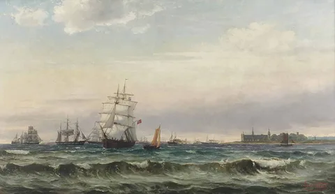 Edvard Skari, A view of the Øresund with Kronborg castle