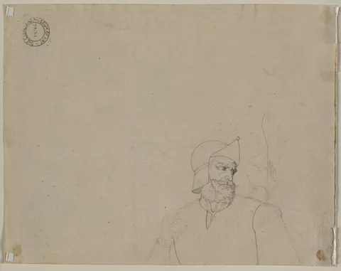 Carl Wilhelm Tischbein, Soldier in a Landscape (verso)