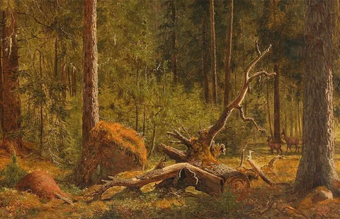 Carl Bøgh, Forest scene from the Deer Park north of Copenhagen