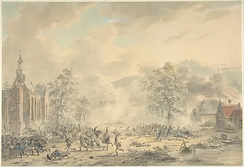 Dirk Langendijk, Battle Scene with Church at left